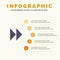 Control Fast, Forward, Media, Video Solid Icon Infographics 5 Steps Presentation Background