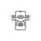 Control mobile drone icon. Element of mobile technology icon