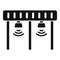 Control safeguard icon simple vector. Road sensor