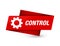 Control (settings icon) premium red tag sign