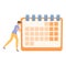 Control time management icon, cartoon style