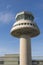 Control tower in Barcelona Airport, Catalonia, Spain.