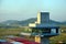 Control tower in the Cocoli Locks, Panama Canal.