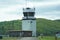 Control tower at Danbury Municipal Airport, April 2019