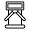 Control turnstile icon, outline style