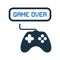 Controler, kingcraft, manage icon. Gray vector graphics