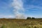 Controlled burning of old and dry heather at Morsum Cliff, Germany