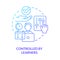 Controlled by learners blue gradient concept icon