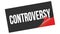 CONTROVERSY text on black red sticker stamp