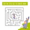 Conundrum. Farm animal educational maze game. Labyrinth page for children`s magazine, leisure activity task.