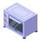 Convection oven grill icon, isometric style