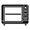 Convection oven timer icon simple vector. Cook stove