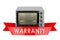 Convection toaster oven warranty concept. 3D rendering