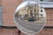 Convenience of a spherical mirror on the street for the driver