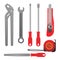 Convenient metal tools for repairement and building set