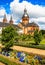 Convent Garden and Basilica in Seligenstadt on the Banks of the River Main, Germany