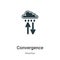 Convergence vector icon on white background. Flat vector convergence icon symbol sign from modern weather collection for mobile