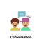 conversation, call, male color icon. Element of friendship icon. Premium quality graphic design icon. Signs and symbols collection