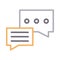 Conversation colour line vector icon