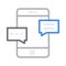 Conversation colour line vector icon