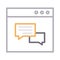 Conversation colour line vector icon