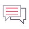 Conversation colour line vector icon