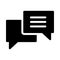 Conversation glyph flat vector icon