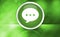 Conversation icon premium glossy button isolated on abstract shiny green background