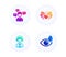 Conversation messages, Hold heart and Shipping support icons set. Eye drops sign. Vector