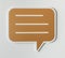 Conversation speech bubble cut out icon