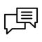 Conversation thin line vector icon