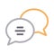 Conversation  vector  colour line      icon