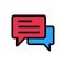 Conversation vector colour line  icon