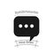 Conversational bubble simple icon. dialog speech bubble isolated icon. chat icon