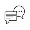 Conversational bubbles web chat icon