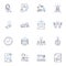 Conversion and action line icons collection. Convert, Engage, React, Optimize, Click, Respond, Purchase vector and