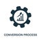 Conversion Process icon. Monochrome sign from customer relationship collection. Creative Conversion Process icon