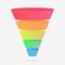 Conversion Sales Funnel vector icon. Consumer-focused purchase funnel marketing concept. AIDA model - Attention