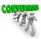 Conversions Word Team Pulling Together Increasing Sales Profits