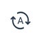 Convert icon, arrow, return, Vector Illustration. Stock Vector illustration isolated on white background