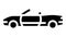 convertible car glyph icon animation