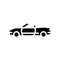 convertible car glyph icon vector illustration