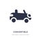 convertible icon on white background. Simple element illustration from Transportation concept