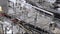 Conveyor belt of a brewery - beer bottles in production and bottling