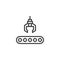 Conveyor belt loader line icon