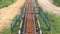 Conveyor belt transporting soil