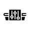 Conveyor settings glyph icon vector illustration sign