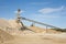 Conveyor on site at gravel pit