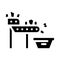 conveyor trash glyph icon vector illustration