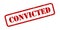 Convicted Rubber Stamp Vector
